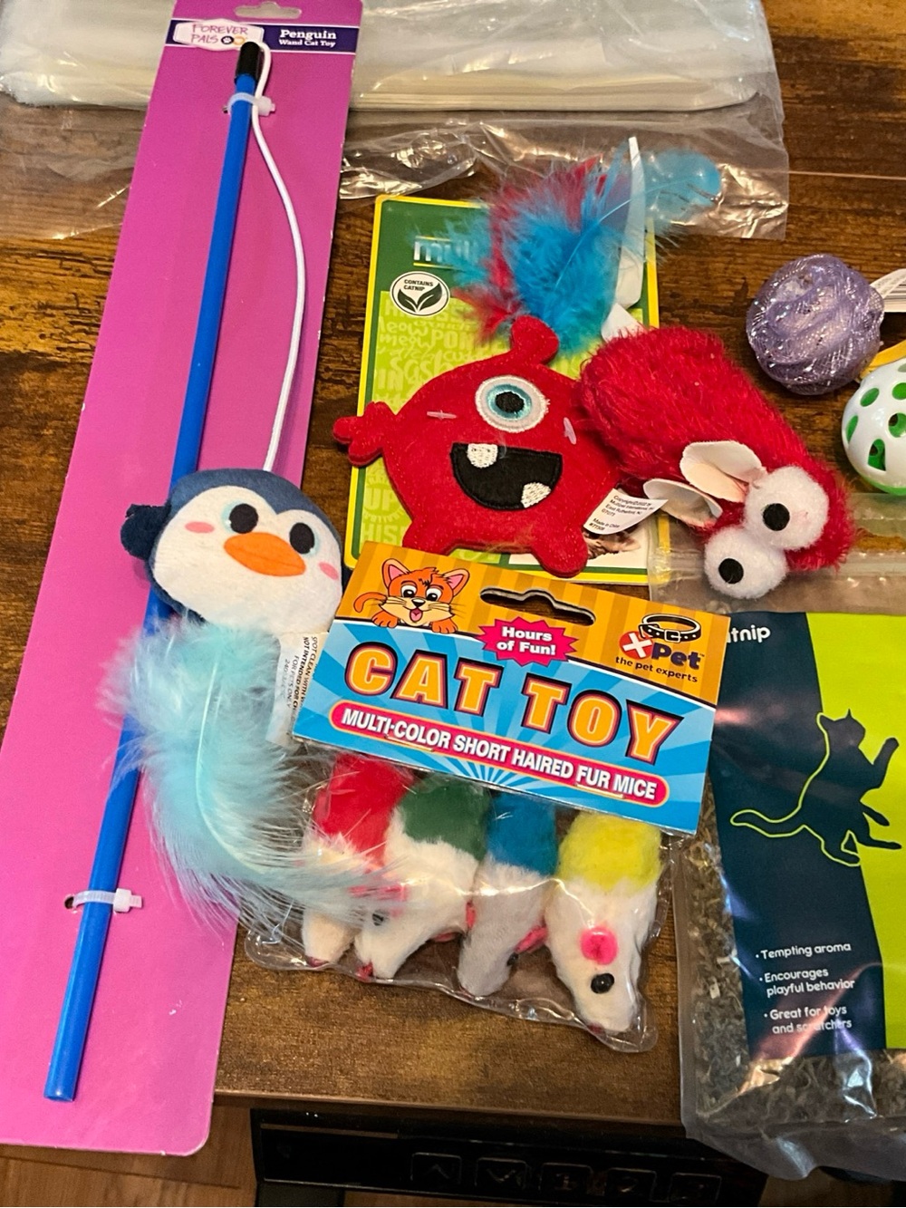 10 Piece Bundle Cat Toys Including Catnip & Teaser Toy New